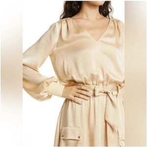Ramy Brook Cream Long Sleeve Dress